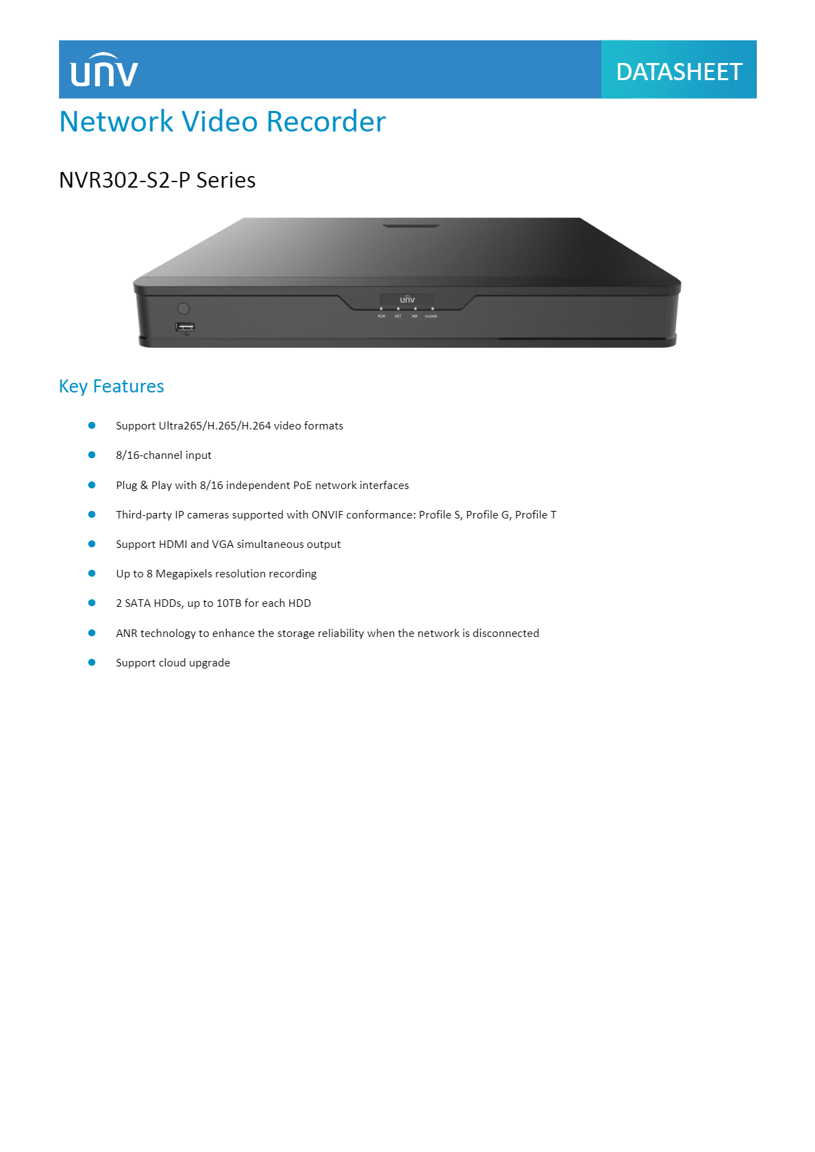 Unv 16 best sale channel nvr